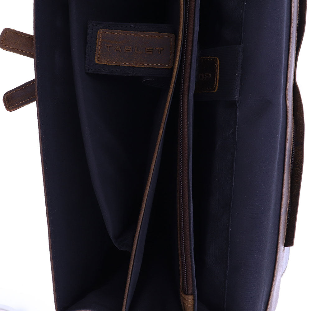 Plevier Oxford briefcase 15.6 inch brown