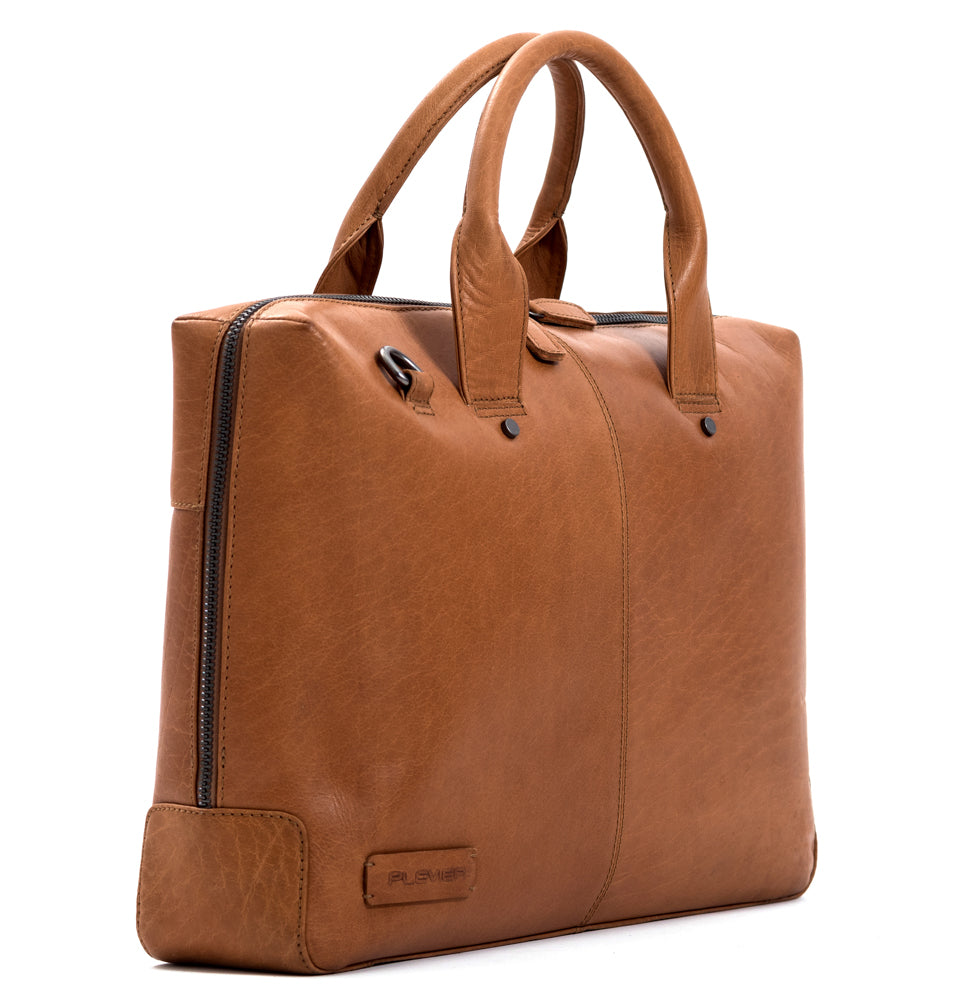 Plevier Basalt business bag 15.6 inch cognac