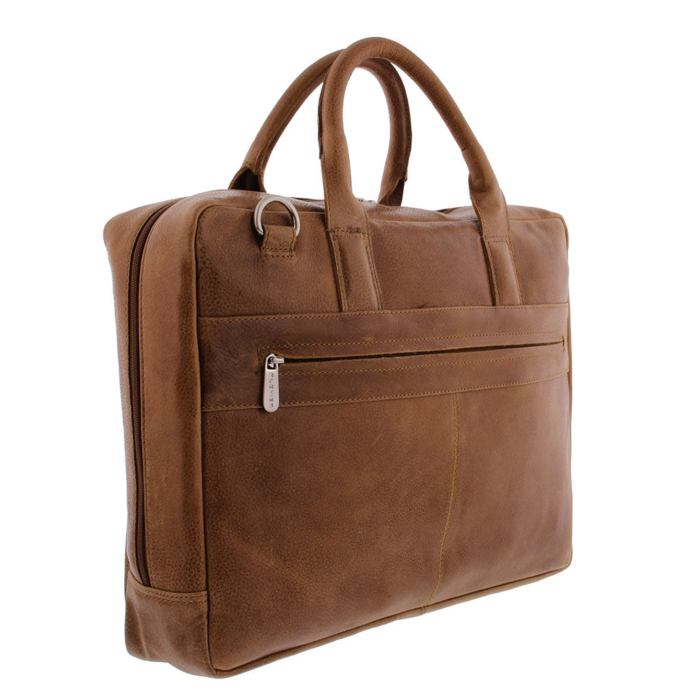 Plevier Surrey laptop bag 17.3 inch cognac