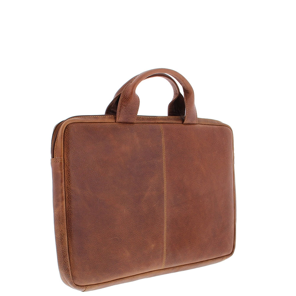 Plevier Esplanade laptop sleeve/bag 15.6 inch cognac