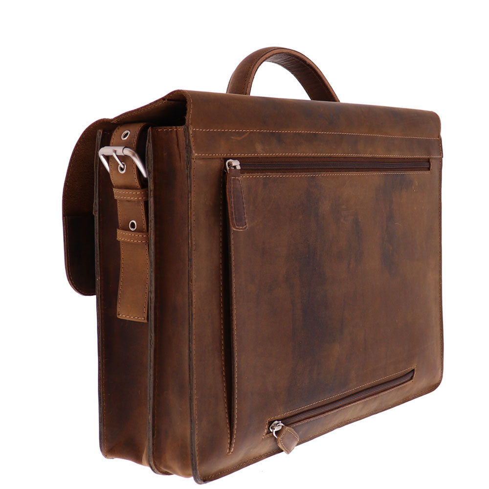 Plover Darwin briefcase 15.6 inch brown