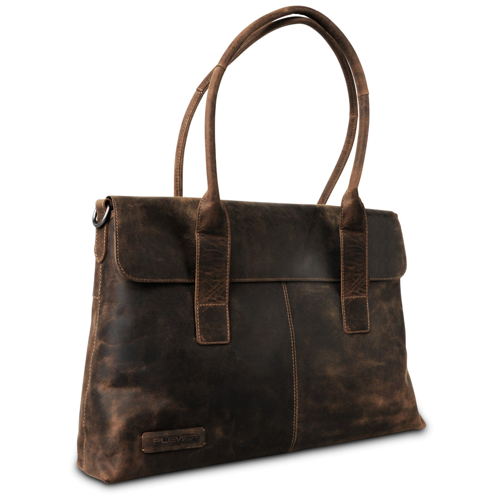 Plevier Lamarr shoulder bag 15.6 inch brown