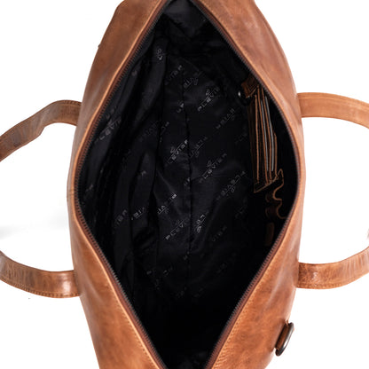 Plevier Caithness shoulder bag 15.6 inch cognac