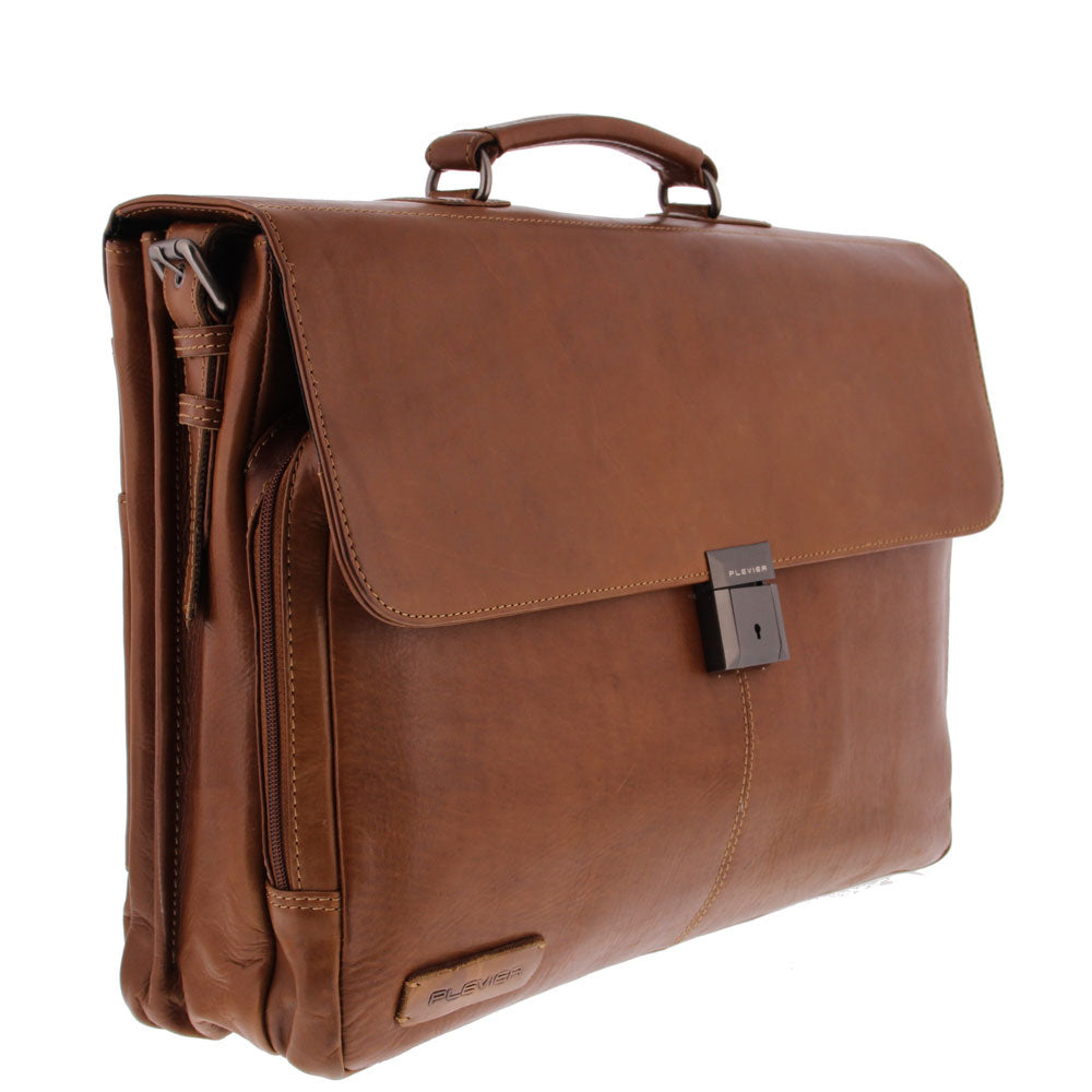 Plevier Decca briefcase 17.3 inch brown