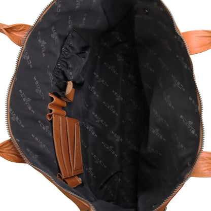 Plevier Copal shoulder bag 17.3 inch cognac