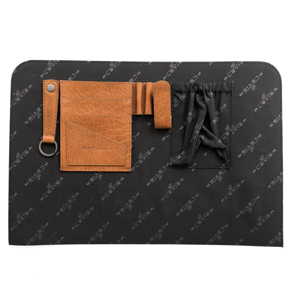 Plevier Onyx laptop bag 17.3 inch cognac