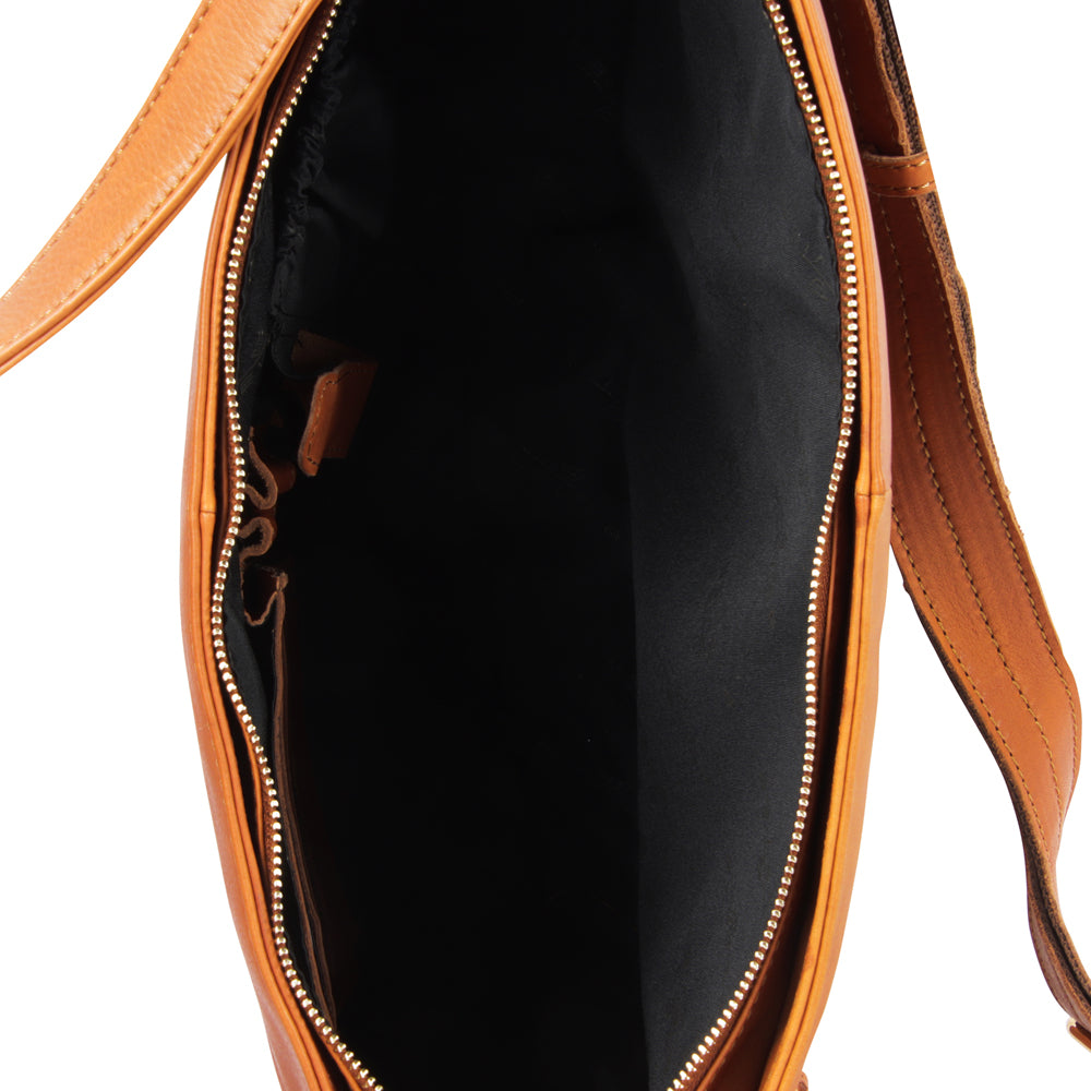 Plevier Millau shoulder bag 15.6 inch cognac