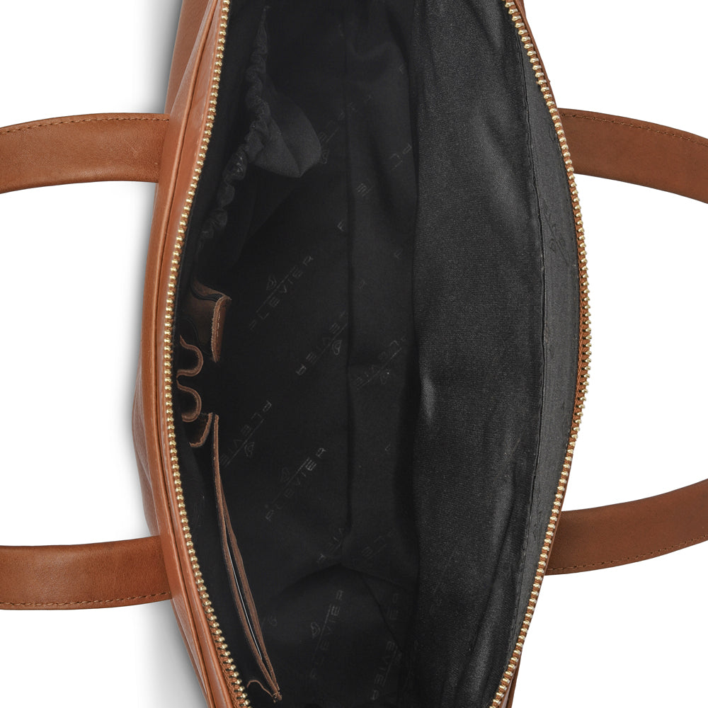 Plevier Edge shoulder bag 15.6 inch cognac