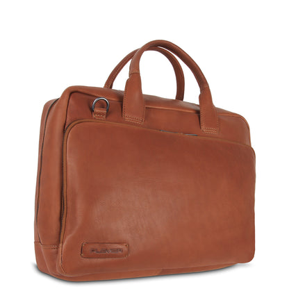 Plevier Shard laptop bag 15.6 inch cognac